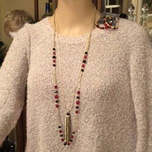 Ensemble Bijoux Carol Dauplaise - Boucles D'Oreilles Et Collier Scintillants Dorés | Neuf Avec Étiquettes